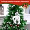 Monster Ornament, Poseable Handmade Abominable Chimpanzees Hugger with Star, Can be Hung Snowman Tree Topper Xmas Decorations (White)